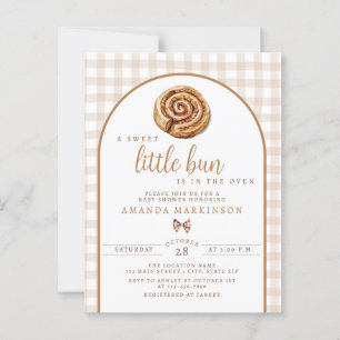 Sweet Little Bun in the Oven Neutral Baby Shower Postcard