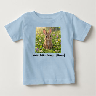 Sweet Little Bunny Custom Name Baby T-Shirt