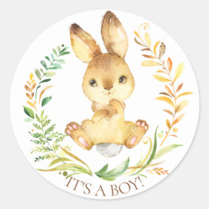 Sweet Little Bunny It' a Boy Favour Sticker