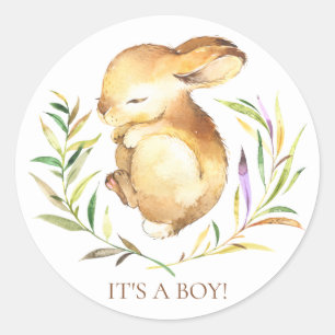 Sweet Little Bunny It' a Boy Favour Sticker