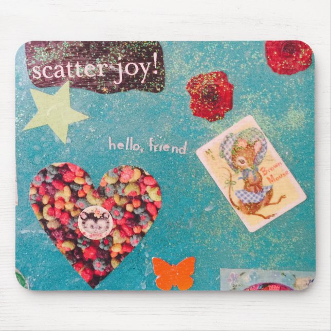 Sweet Little Cheering Mouse Pad. Mouse Mat (Front)