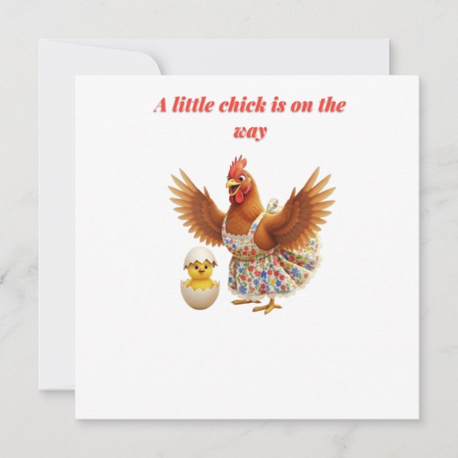 Sweet Little Chick Baby Shower Thank You Card (Front)