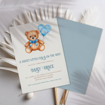 Sweet Little Cub Teddy Bear Baby Shower