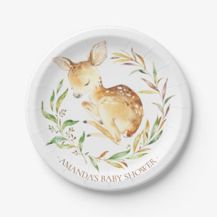 Sweet Little Deer Baby Shower 7" Plate