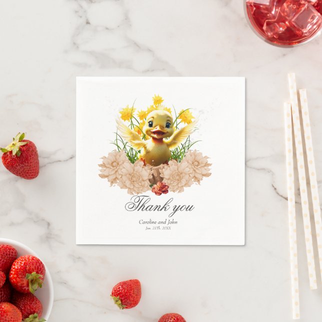 Sweet little duckling  napkin (Insitu)