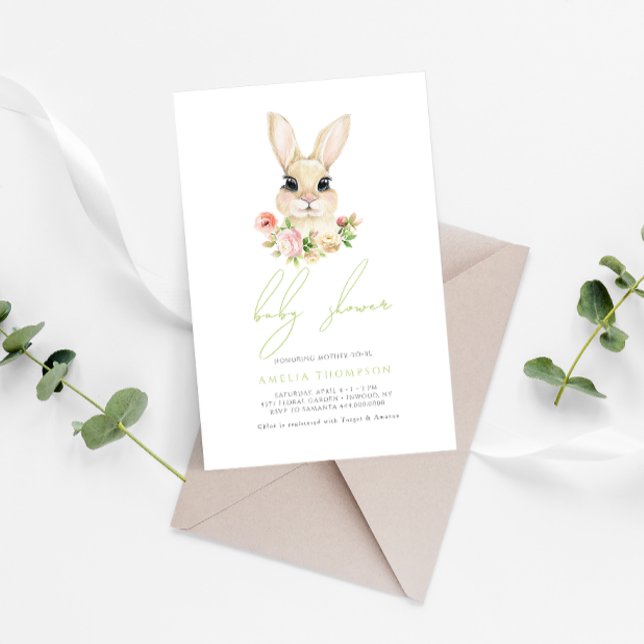Sweet Little Easter Bunny Baby Shower   Invitation (Creator Uploaded)