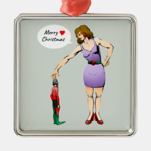 Sweet Little Elf Metal Tree Decoration