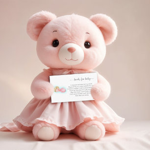 Sweet Little Girl Baby Shower Books for Baby  Enclosure Card