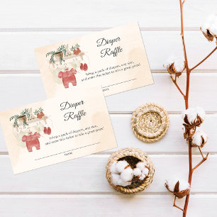 Sweet Little Girl Boho Clothes Diaper Raffle Enclosure Card