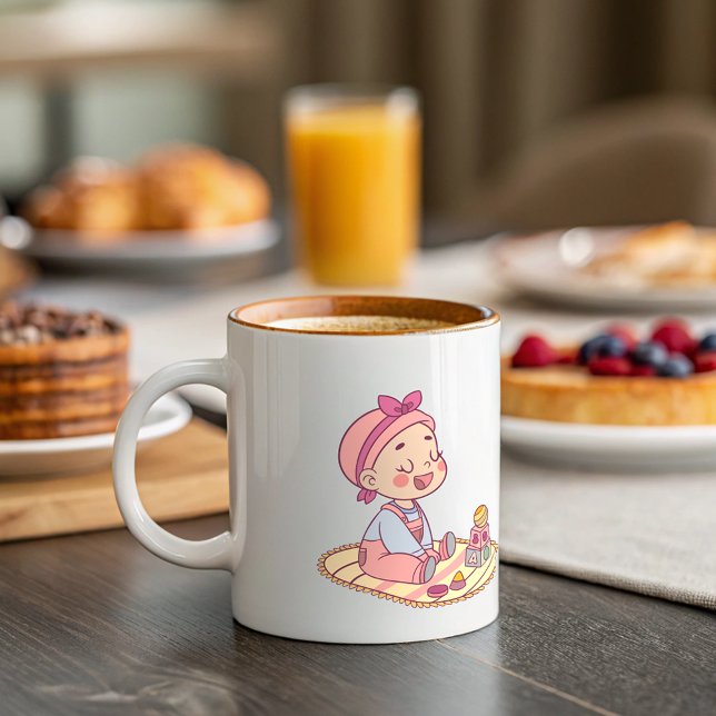 Sweet little girl Happy Birthday Large Coffee Mug (Creator Uploaded)