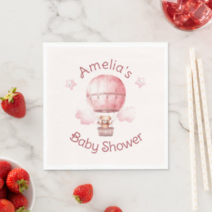 Sweet Little Girl on the Way Baby Shower Napkin