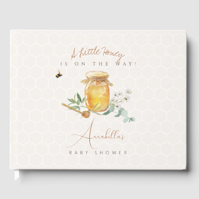Sweet Little Honey Baby Shower Guest Book (Front)