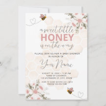Sweet Little Honey Baby Shower Invitation