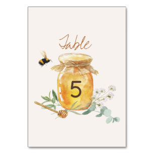 Sweet Little Honey Baby Shower Mummy to Bee Table Number