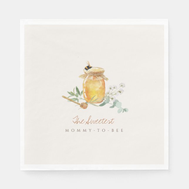 Sweet Little Honey Baby Shower Napkin (Front)