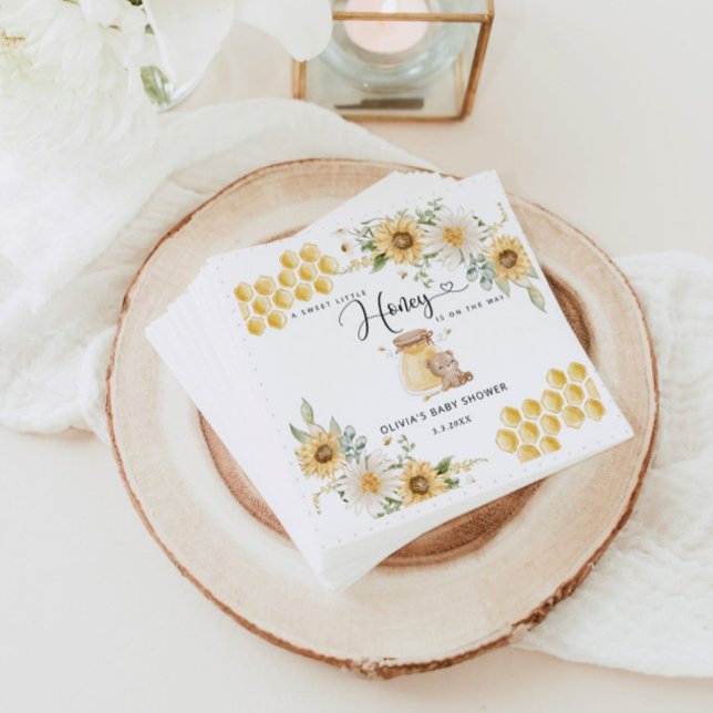 Sweet little honey baby shower napkins (Creator Uploaded)