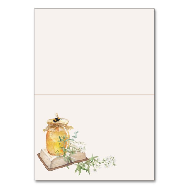 Sweet Little Honey Baby Shower Place Card (Front)