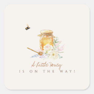 Sweet Little Honey Baby Shower Square Sticker