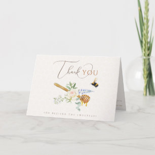 Sweet Little Honey Baby Shower Thank You Card