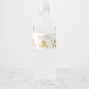 Sweet Little Honey Baby Shower Water Bottle Label