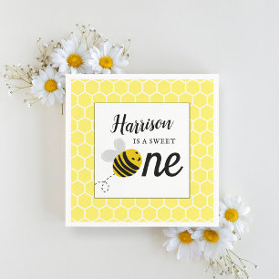 Sweet Little Honey Bee 1st Birthday Party Napkin