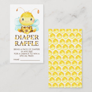 Sweet Little Honey Bee Baby Diaper Raffle Ticket  Enclosure Card