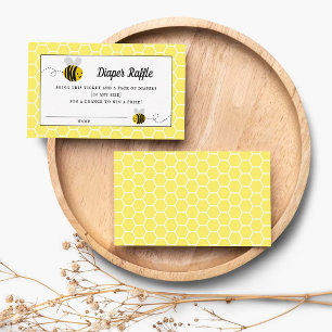Sweet Little Honey Bee Baby Shower Diaper Raffle Enclosure Card