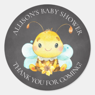 Sweet Little Honey Bee Baby Shower Thank You  Clas Classic Round Sticker