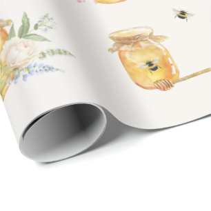 Sweet Little Honey Mommy to Bee Baby Shower  Wrapping Paper