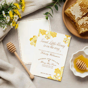 Sweet Little Honey On The Way Bee Baby Shower Invitation