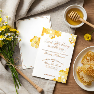 Sweet Little Honey On The Way Bee Baby Shower Invitation