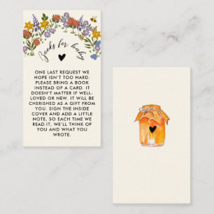 Sweet Little Honey Vintage Flowery Baby Shower Enclosure Card