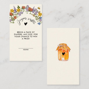 Sweet Little Honey Vintage Flowery Baby Shower Enclosure Card