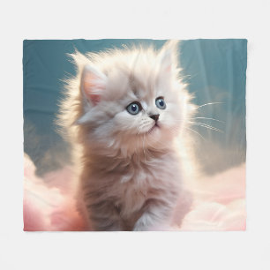 Sweet little kitten fleece blanket