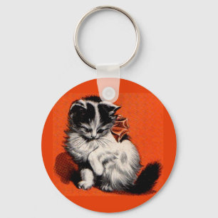 sweet little kitten key ring