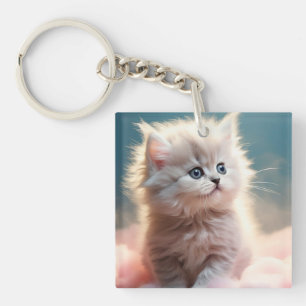 Sweet little kitten key ring