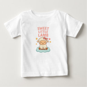 Sweet Little Lamb – Baby Girl Cloud Charm T-Shirt