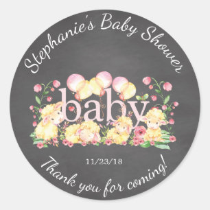 Sweet Little Lamb Baby Shower Favour Sticker