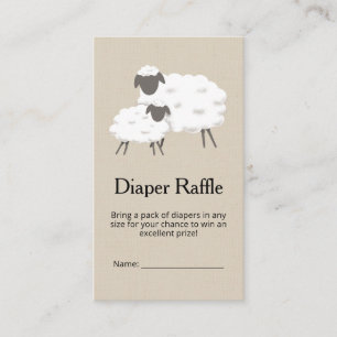 Sweet Little Lamb Baby Shower Raffle Ticket