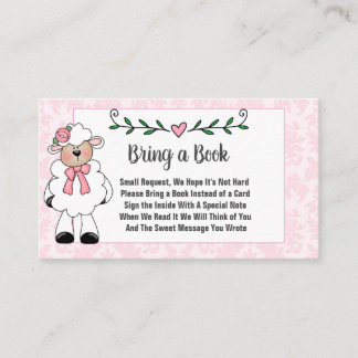 Sweet Little Lamb Bring A Book Enclosure Card