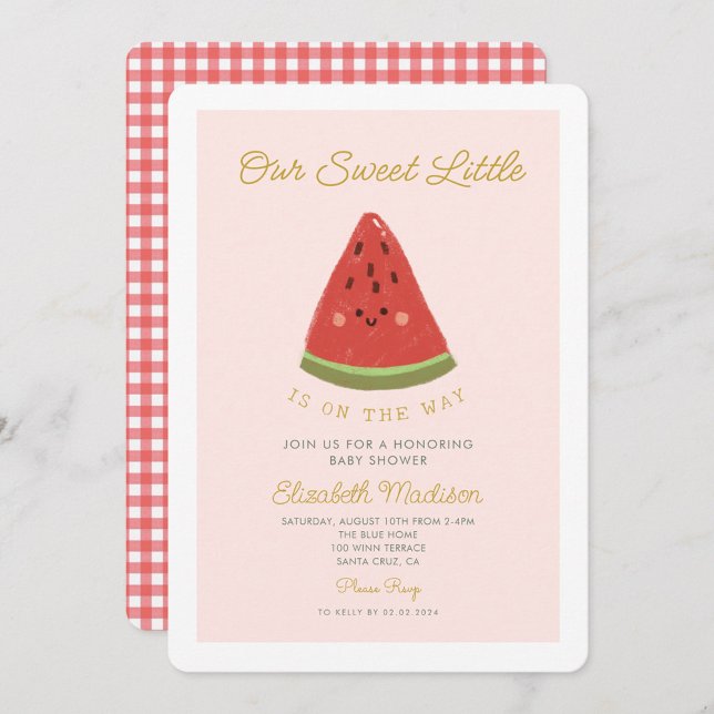 Sweet Little Melon is On the way Baby Shower Invitation (Creator Uploaded)