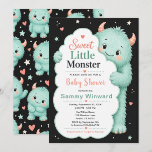 Sweet Little Monster Baby Shower Invitation