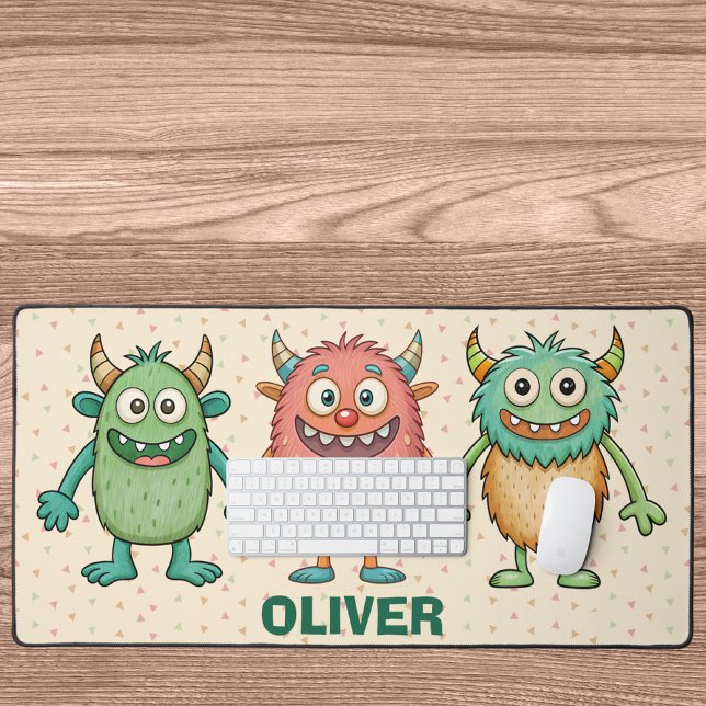 Sweet Little Monsters Personalised Desk Mat (Creator Uploaded)