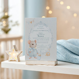 Sweet Little Mouse Birthday Invitation