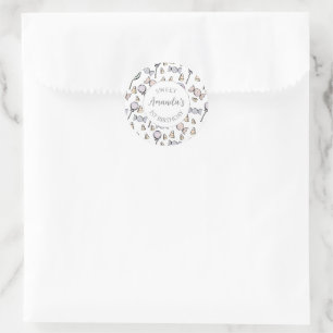 Sweet Little One Candy Theme Favour Bag Classic Round Sticker