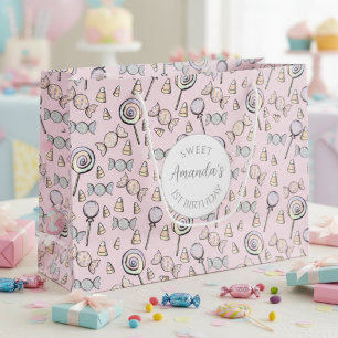 Sweet Little One Candy Theme First Birthday Favour Large Gift Bag