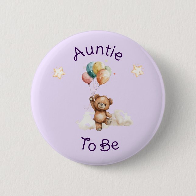 Sweet Little One on the Way Lavender Baby Shower 6 Cm Round Badge (Front)