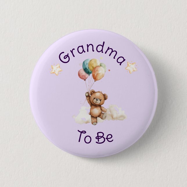 Sweet Little One on the Way Lavender Baby Shower 6 Cm Round Badge (Front)