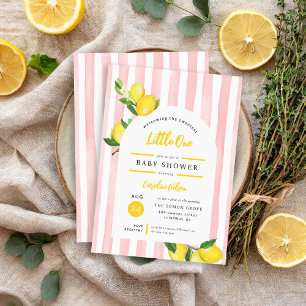 Sweet Little One Summer Lemon Baby Shower Invitation