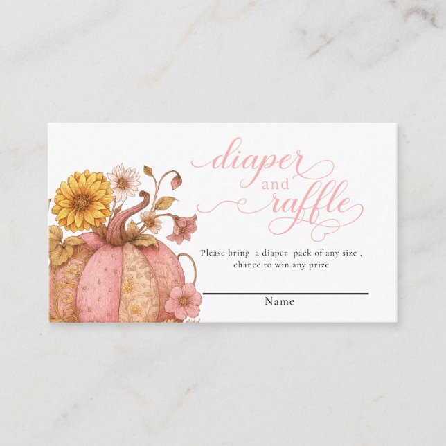 Sweet little patch pumpkin florals is on the way enclosure card (Front)